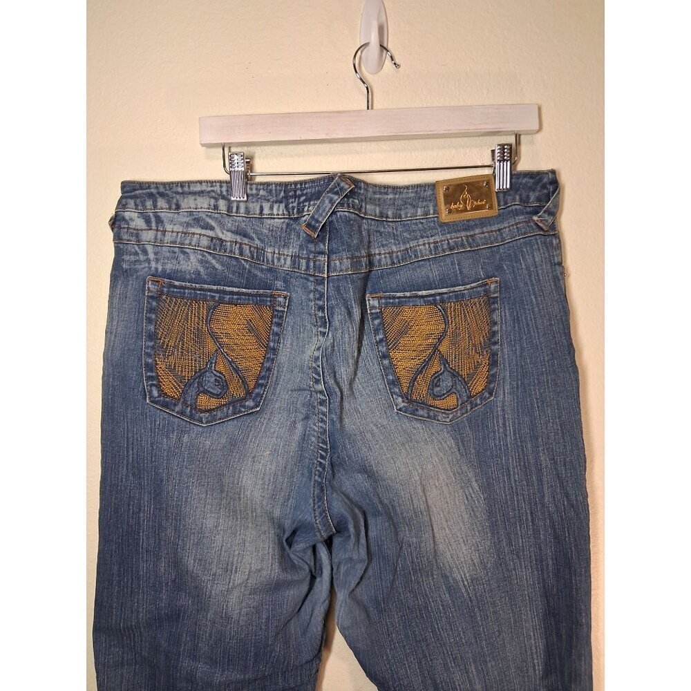 Vintage Baby Phat Denim Blue Jeans Casual Y2K Embroidered Women's Size 20